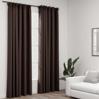  Zasłony stylizowane na lniane, 2 szt., taupe, 140x225 cm Lumarko!