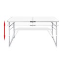  Składany, aluminiowy stół kempingowy z regulacją wysokości 120 x 60 cm Lumarko!