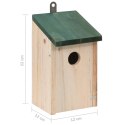  Domki dla ptaków, 4 szt., drewniane, 12 x 12 x 22 cm Lumarko!