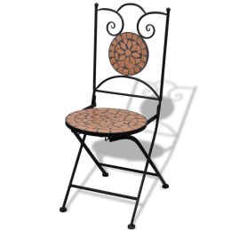  Składane krzesła bistro, 2 szt., ceramiczne, terakota Lumarko!