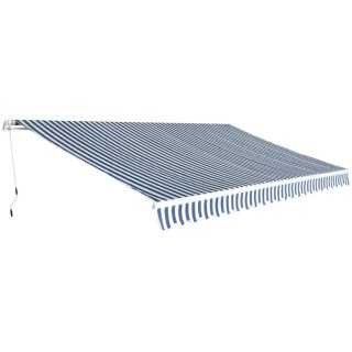 Markiza zwijana ręcznie, 500 cm, niebiesko-biała Lumarko!