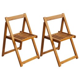  Składane krzesła ogrodowe, 2 szt., lite drewno akacjowe Lumarko!