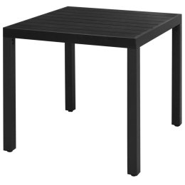  Stół ogrodowy, czarny, 80x80x74 cm, aluminium i WPC Lumarko!