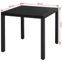  Stół ogrodowy, czarny, 80x80x74 cm, aluminium i WPC Lumarko!