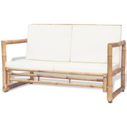  2-osobowa sofa ogrodowa z poduszkami, bambus