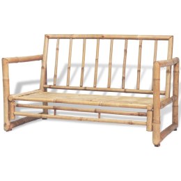  2-osobowa sofa ogrodowa z poduszkami, bambus