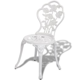  Krzesła bistro, 2 szt., odlewane aluminium, białe Lumarko!