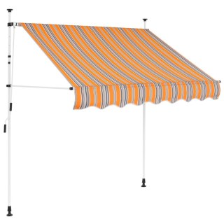  Markiza zwijana ręcznie, 150 cm, żółto-niebieskie pasy Lumarko!