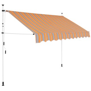  Markiza zwijana ręcznie, 300 cm, żółto-niebieskie pasy Lumarko!