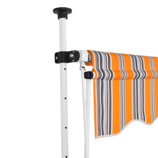  Markiza zwijana ręcznie, 300 cm, żółto-niebieskie pasy Lumarko!