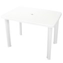  Stół ogrodowy, biały, 101 x 68 x 72 cm, plastikowy Lumarko!