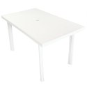  Stół ogrodowy, biały, 126 x 76 x 72 cm, plastikowy Lumarko!