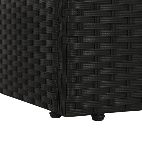  Leżanka ogrodowa, czarna, 195 x 60 cm, rattan PE Lumarko!