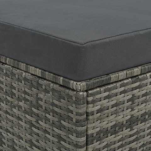  2-cz. zestaw wypoczynkowy do ogrodu, poduszki, rattan PE szary Lumarko!