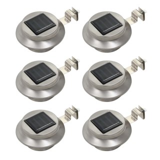  Okrągłe lampy solarne na zewnątrz, 6 szt., LED, 12 cm, białe Lumarko!