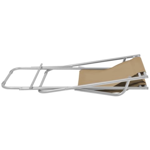  Rozkładane leżaki tarasowe, 2 szt., stal, taupe Lumarko!