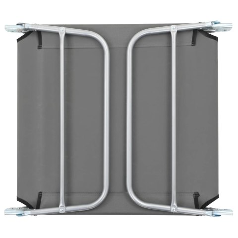  Składane leżaki, 2 szt., stal i tkanina, szare Lumarko!