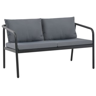  2-osobowa sofa ogrodowa z poduszkami, aluminium, szara Lumarko!