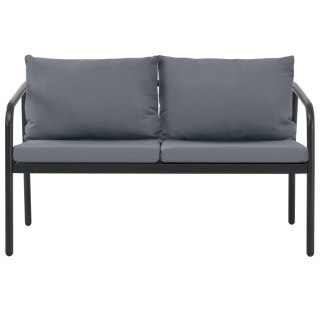  2-osobowa sofa ogrodowa z poduszkami, aluminium, szara Lumarko!