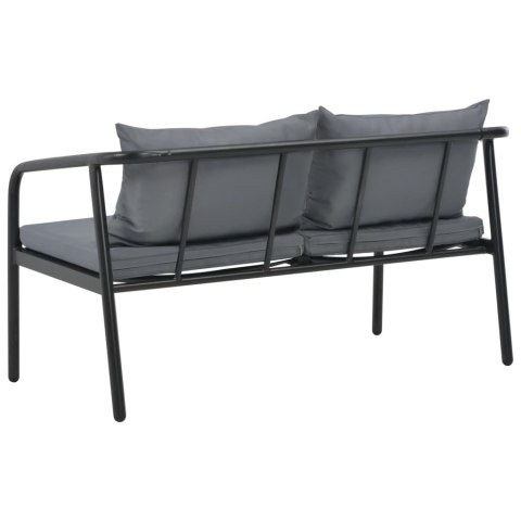  2-osobowa sofa ogrodowa z poduszkami, aluminium, szara Lumarko!