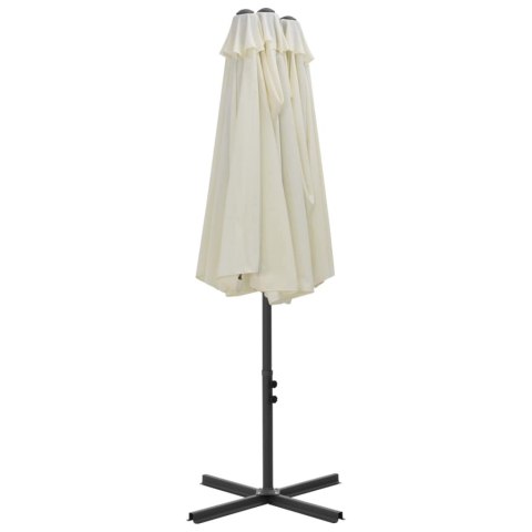  Parasol ogrodowy na słupku aluminiowym, 460 x 270 cm, piaskowy Lumarko!