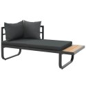 Sofa ogrodowa ze stołem i poduszkami, narożna, aluminium, WPC Lumarko!