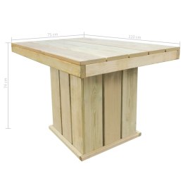  Stół ogrodowy, 110x75x74 cm, impregnowana sosna Lumarko!