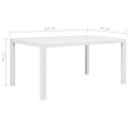  Stół ogrodowy, 150x90x72 cm, plastikowy, biały Lumarko!