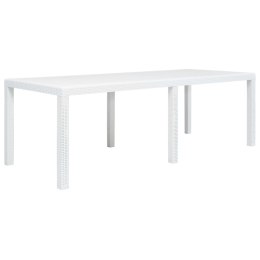  Stół ogrodowy, 220x90x72 cm, plastikowy, biały Lumarko!
