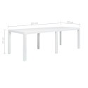  Stół ogrodowy, 220x90x72 cm, plastikowy, biały Lumarko!