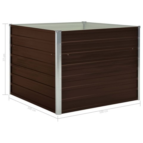  Donica do podniesionej grządki, brązowa, 100x100x77 cm, stal Lumarko!