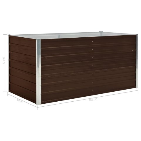  Donica do podniesionej grządki, brązowa, 160x80x77 cm, stal Lumarko!