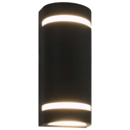 Lumarko Zewnętrzne lampy ścienne, 2 szt., 35 W, czarne, półokrągłe