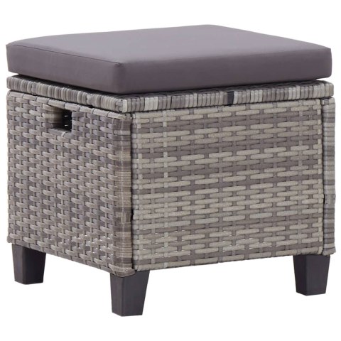  6-cz. zestaw mebli do ogrodu, poduszki, rattan PE, ciemnoszary Lumarko!