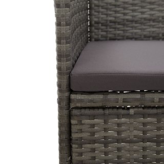  Krzesła ogrodowe, 2 szt., rattan PE, szare Lumarko!