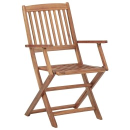  Składane krzesła ogrodowe, 4 szt., lite drewno akacjowe Lumarko!