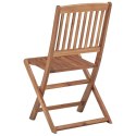  Składane krzesła ogrodowe, 4 szt., lite drewno akacjowe Lumarko!