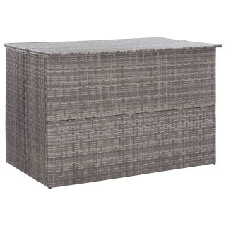  Skrzynia ogrodowa, szara, 150 x 100 x 100 cm, rattan PE Lumarko!