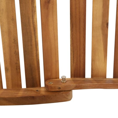  Leżak z poduszką, lite drewno akacjowe, kremowy Lumarko!