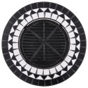  Mozaikowe palenisko ze stolikiem, czarno-białe, 68 cm, ceramika Lumarko!