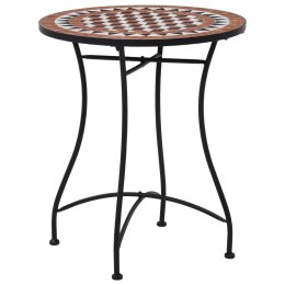 Lumarko Mozaikowy stolik bistro, brązowy, 60 cm, ceramiczny