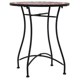 Lumarko Mozaikowy stolik bistro, brązowy, 60 cm, ceramiczny