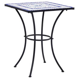  Mozaikowy stolik bistro, niebiesko-biały, 60 cm, ceramiczny Lumarko!