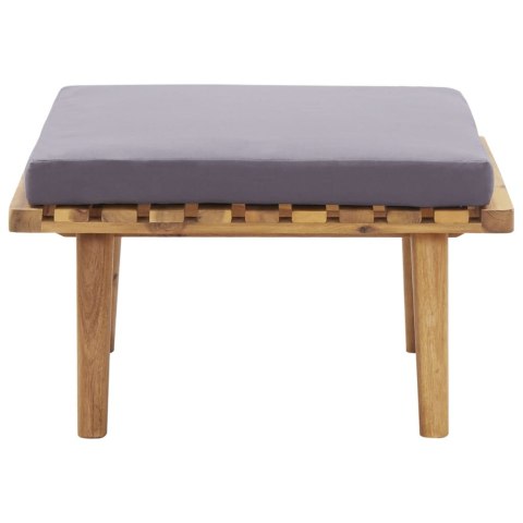  Podnóżek ogrodowy z poduszką, 60x60x29 cm, lite drewno akacjowe Lumarko!