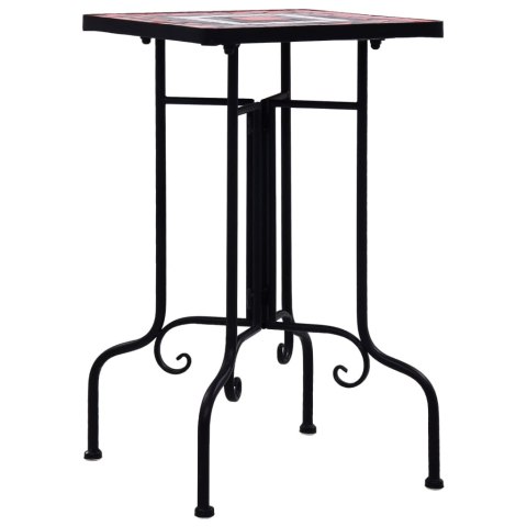  Stolik mozaikowy, terakotowo-biały, ceramiczny Lumarko!