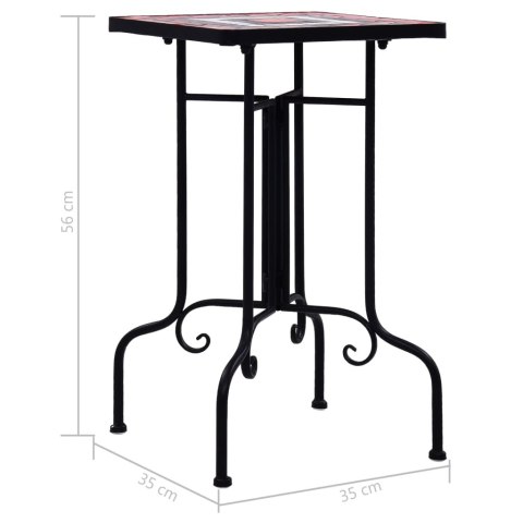  Stolik mozaikowy, terakotowo-biały, ceramiczny Lumarko!