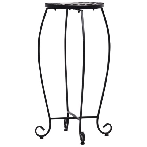  Stoliki mozaikowe, 3 szt., czarno-białe, ceramika Lumarko!