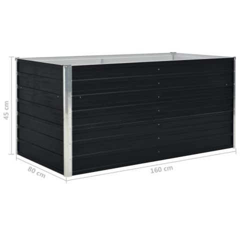  Donica do podniesionej grządki, 160x80x45 cm, stal, antracytowa Lumarko!