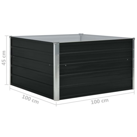  Donica do podniesionej rabaty, 100x100x45 cm, stal, antracytowa Lumarko!