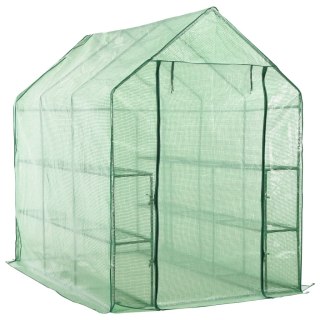 Szklarnia ogrodowa z 12 półkami, stal, 143x214x196 cm Lumarko!